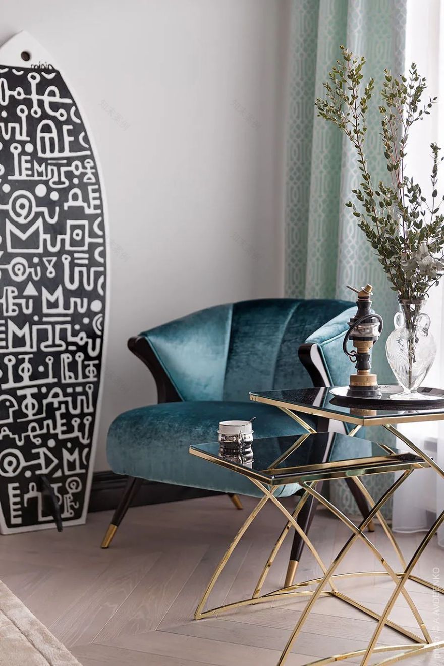 简约轻奢风,黄铜元素提升空间高级感-36