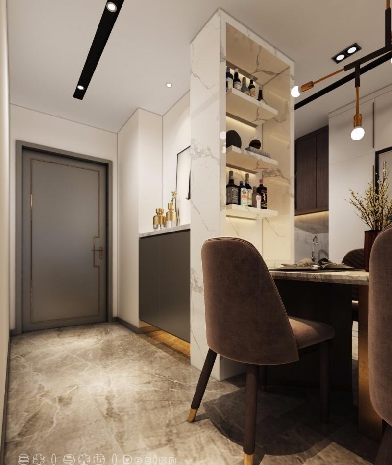 极简 94㎡光影空间 | 开放厨房、充足采光、深色木质调节-6