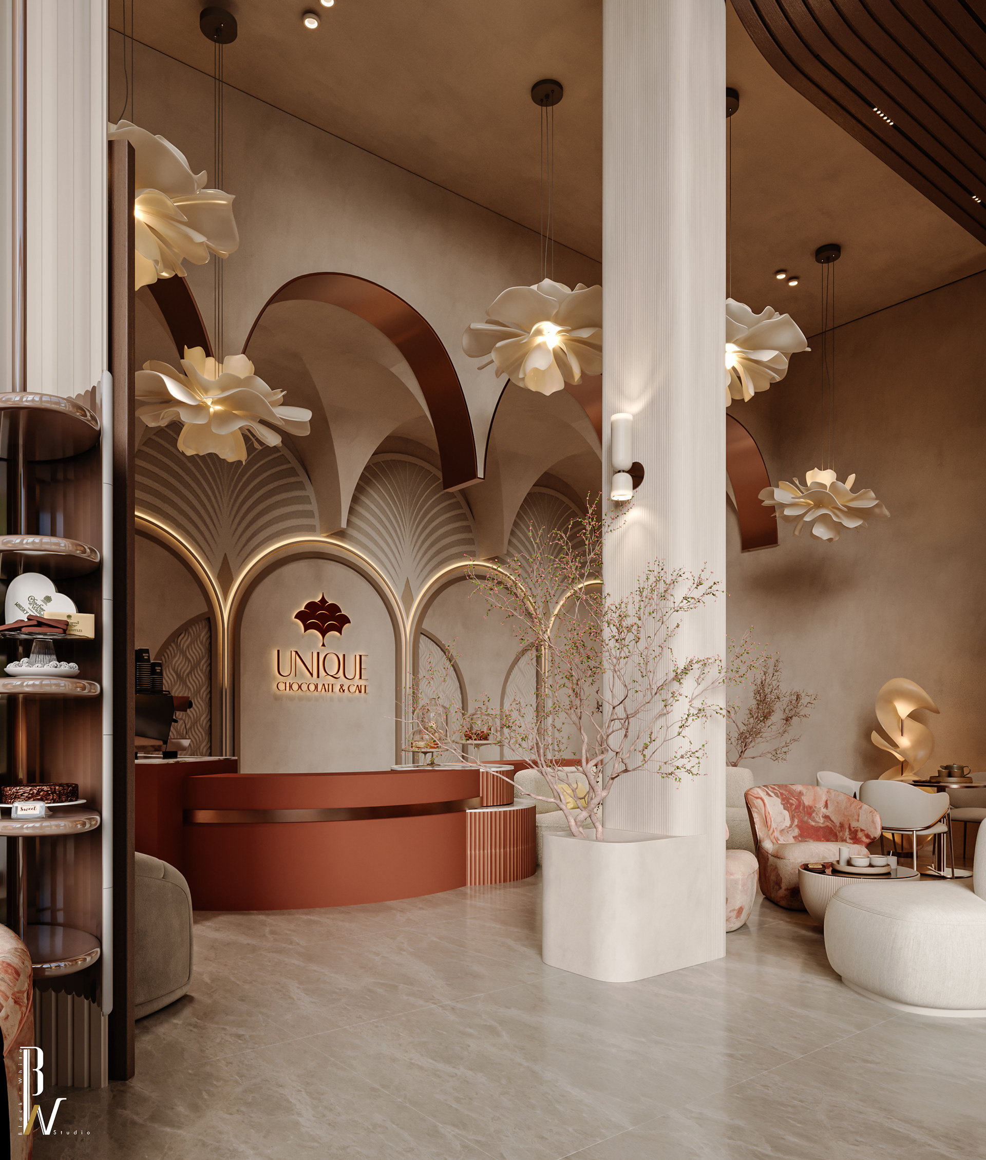 露芮巧克力咖啡馆丨沙特阿拉伯丨Black N White studio-6