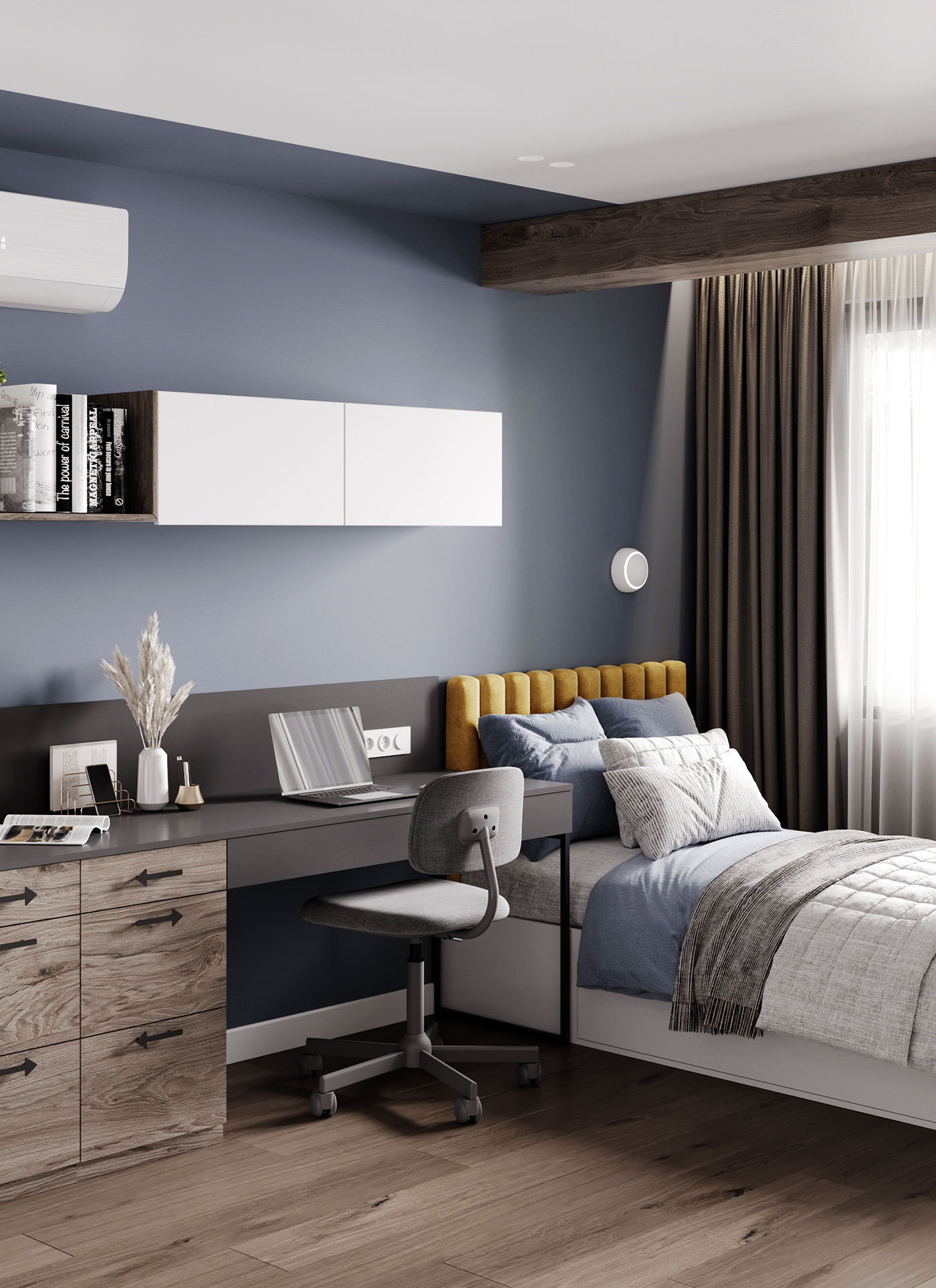 原木与高级灰 享受空间带来的欢畅-25