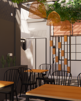 Perencanaan Renovasi Cafe Di Banda Aceh (Gambar Kerja)