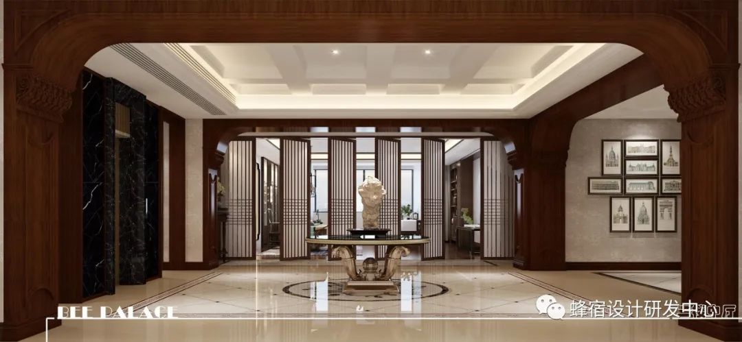 美式轻奢别墅设计,优雅宜居的蜂宿典范-14