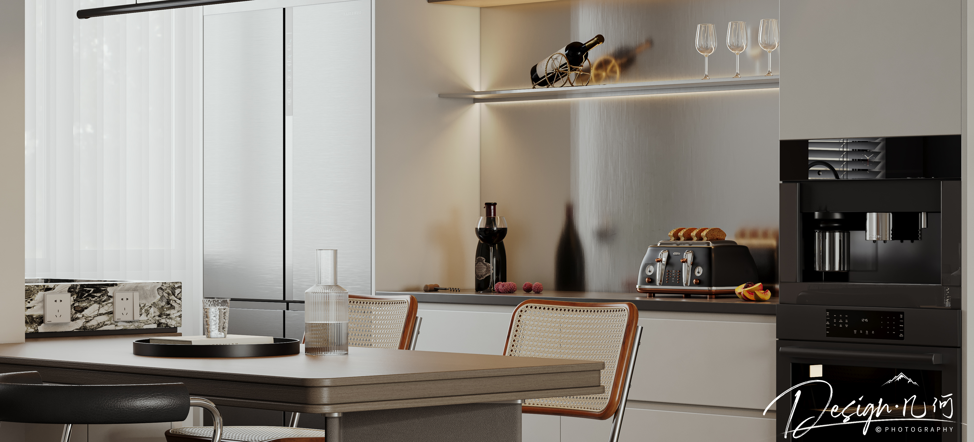 几何空间视觉表现 | 吾悦公馆现代客餐厅-13