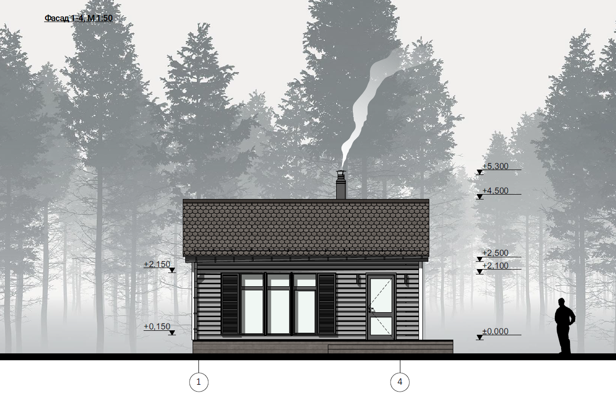 The project of a bathhouse in village on January 9th-2