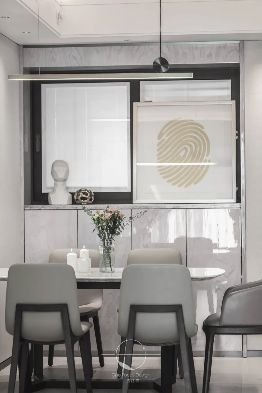 香山美墅 166㎡现代轻奢空间，雅致灰调与绿植的完美融合-34