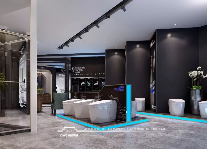 品之筑设计|| 湘宁建材卫浴馆 | 动感空间,韵律感材质运用-35