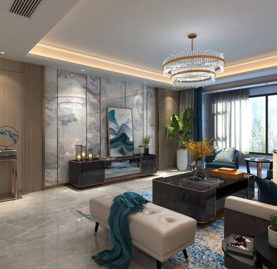 现代中式沿湖公馆，传统与舒适的完美融合-23