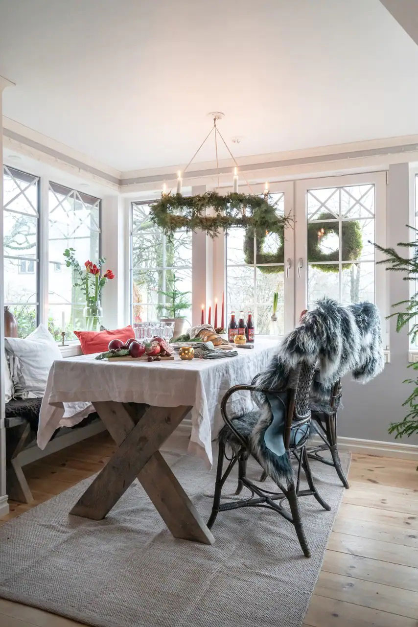 瑞典 18 世纪农场 house 的温馨圣诞-2