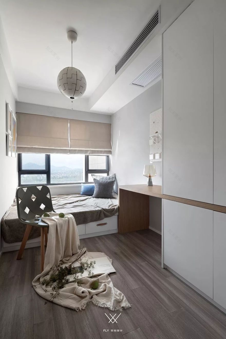 87 平三口之家,阳台变客厅,餐厨全开放,小家也能显得无限大-73