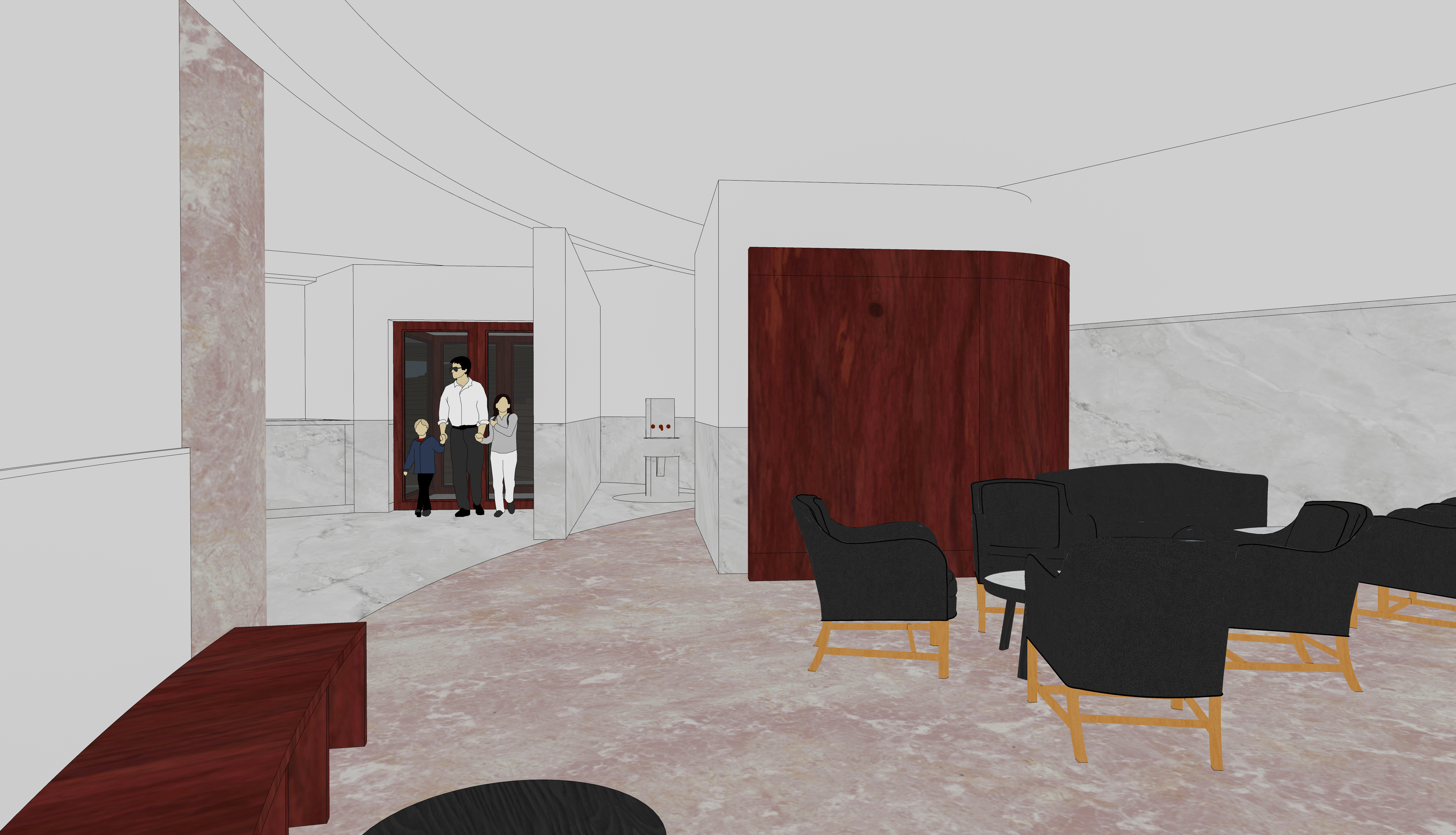 美术培训画室接待厅设计-13