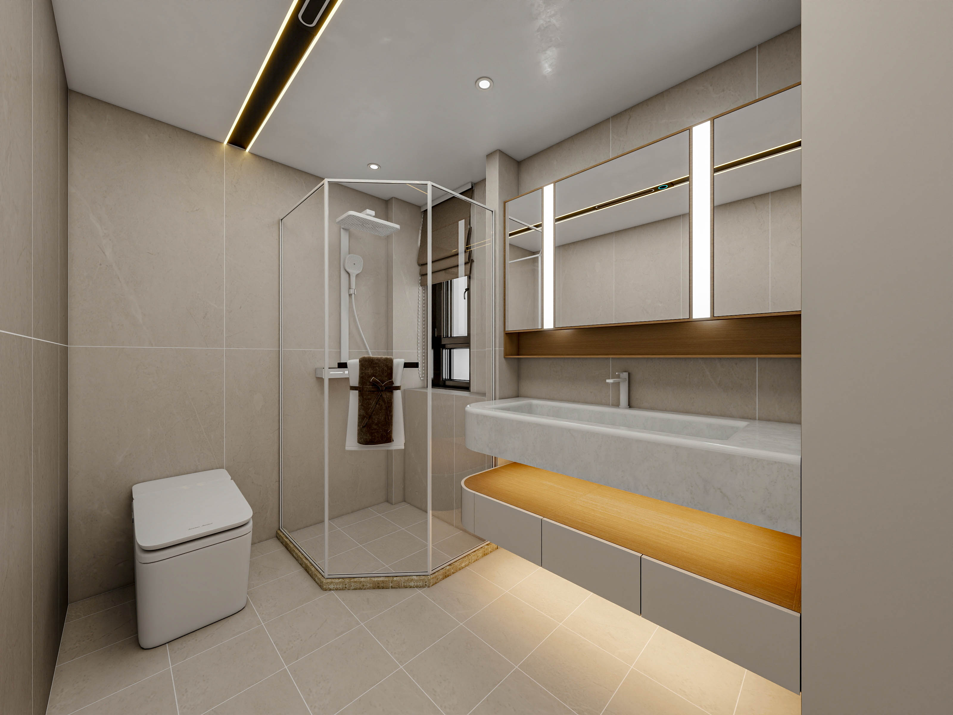 四川成都成都合院（376平方底跃简约中式三居室）-72