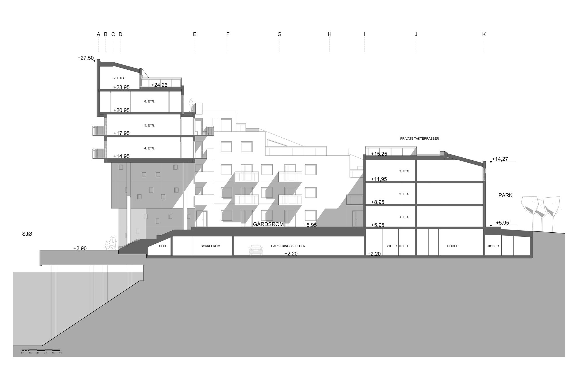 奥斯陆 Sørenga Block 6 住宅区——室内设计融入自然与历史的和谐之作-38