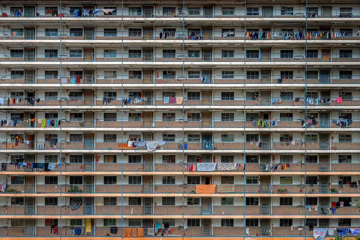 香港高楼公屋的密集城市环境与建筑-9