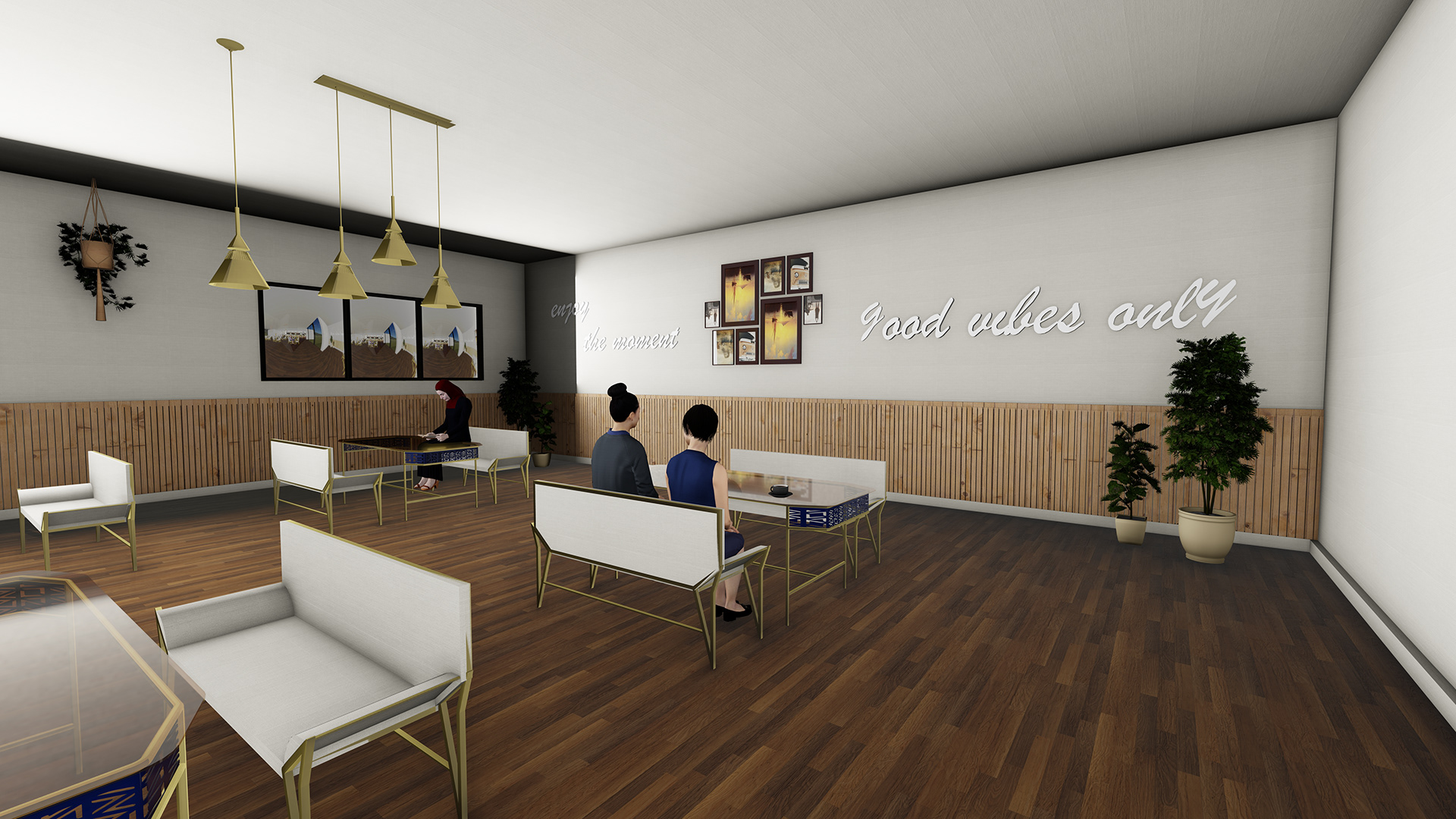 餐厅定制家具设计（极简室内概念）-16