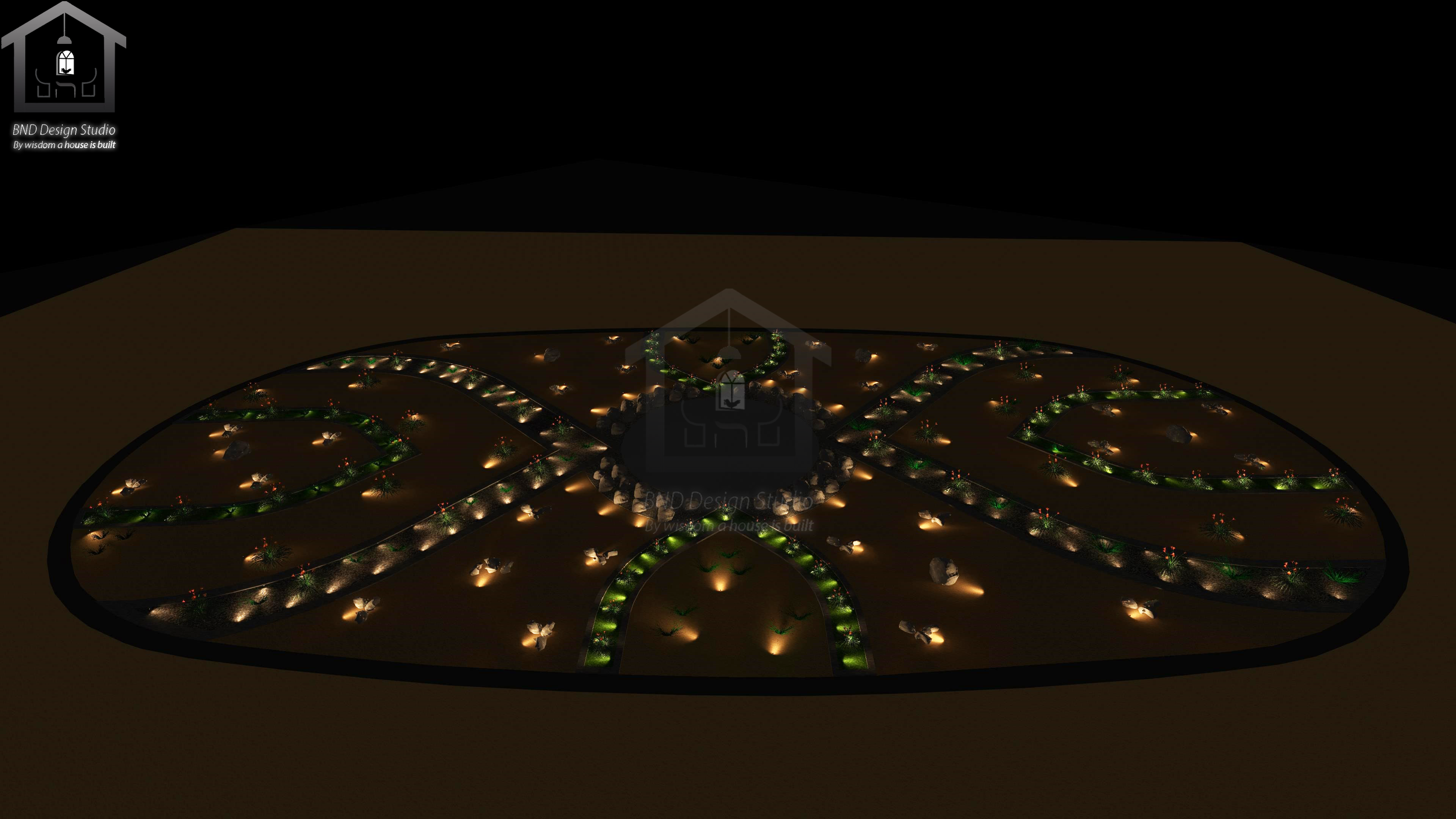 Landscape Lighting design - Medina Airport Round - KSA-0