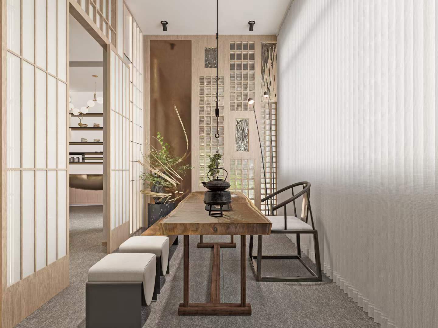 ​新中式茶楼 ​整体色调温和雅致 ​沉稳大气舒适自然-2