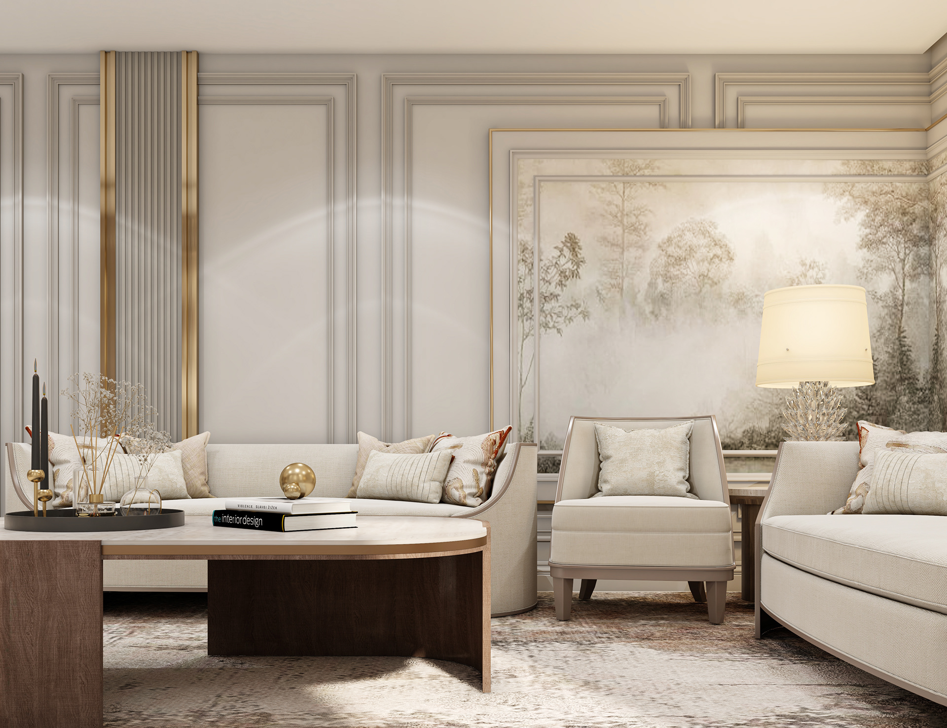 Luxury Simi Classic Men Majlis Design In KSA-16