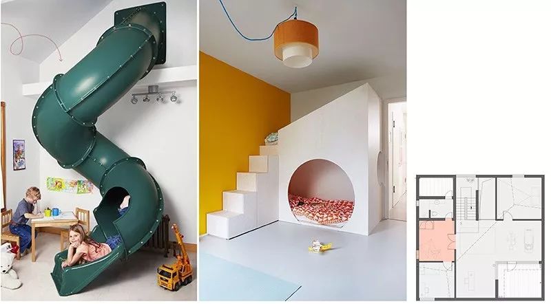 150 万打造现代极简别墅,滑梯藏匿童趣空间-67