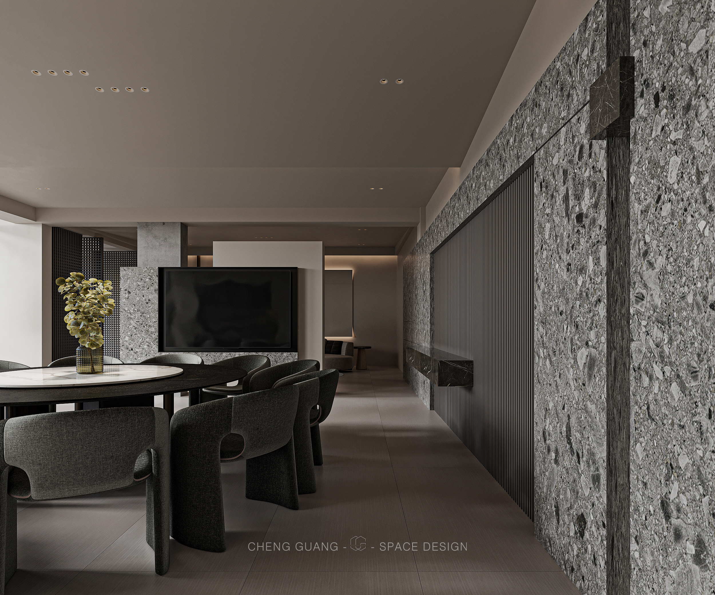 会客室· 乘光·大地色系丨中国潮州丨乘光空间设计-3