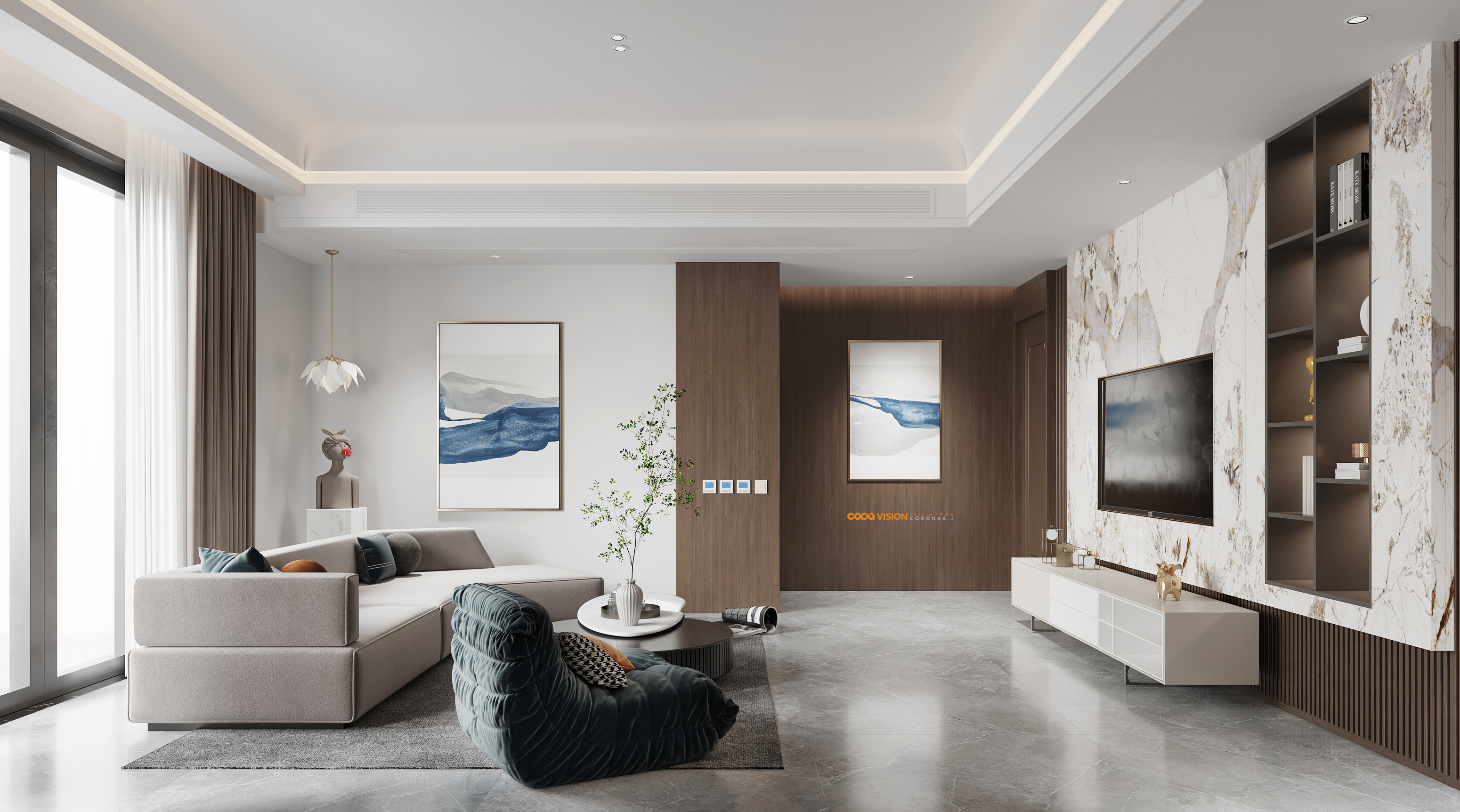 靠背视觉 2022 年中下旬家装效果图表现作品-38