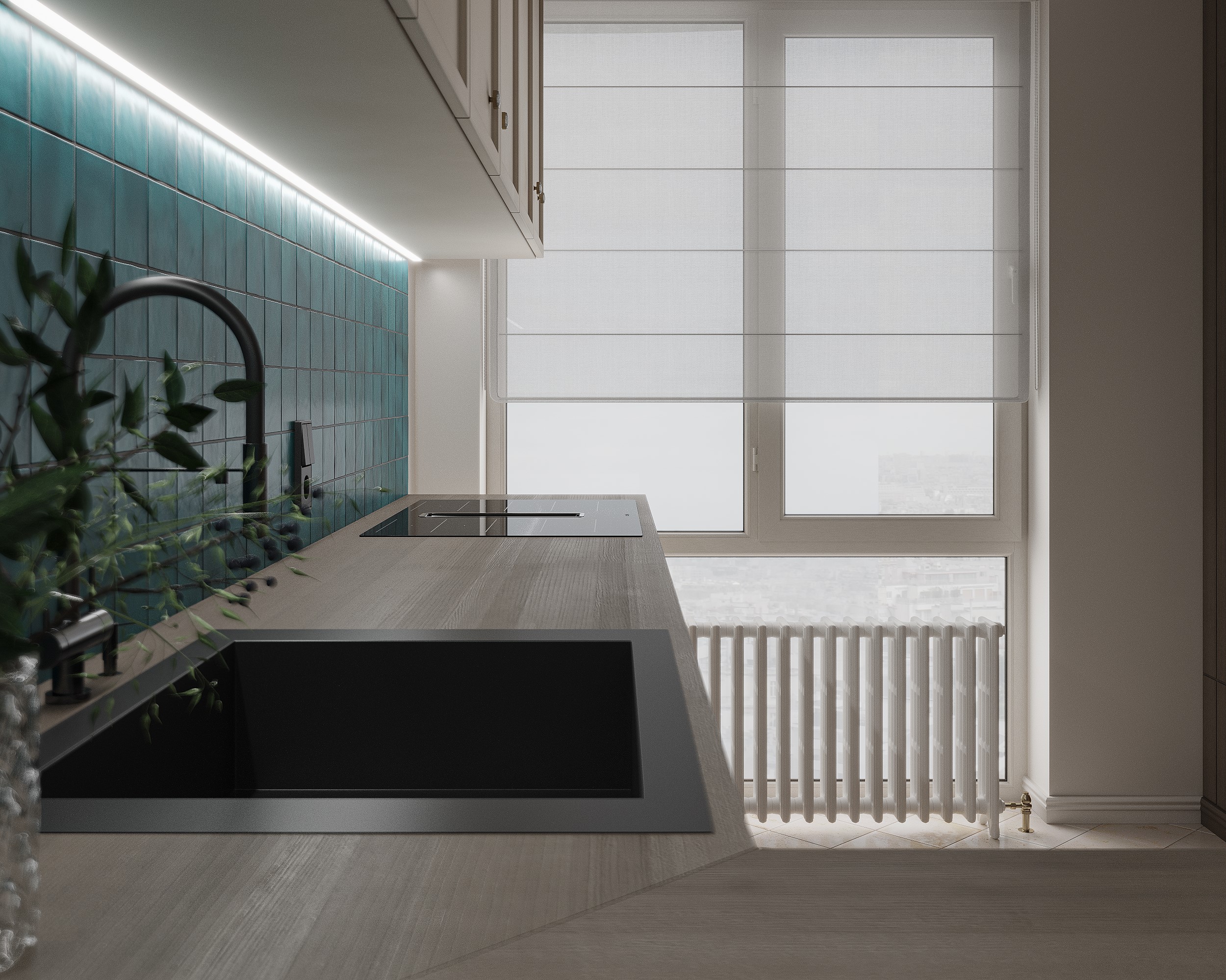 现代明暗色调的融合空间丨乌克兰基辅丨Natalia CHUPYS-11