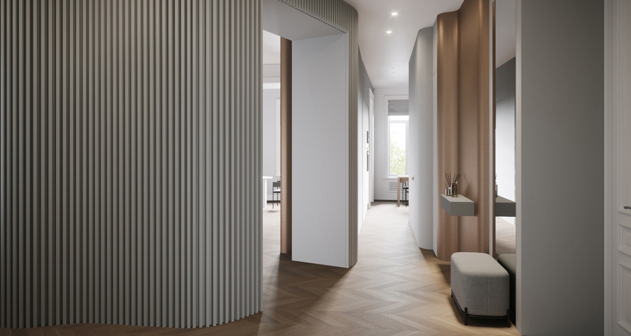 金色+象牙白，明亮舒适的现代感公寓-1