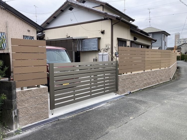 浜松市中央区Ａ様邸生垣到木树脂系围栏改造-31