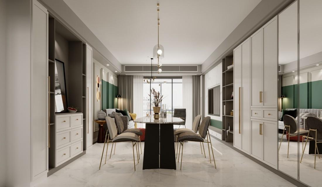 北欧现代风家居,精致收纳与色彩碰撞的完美融合-2