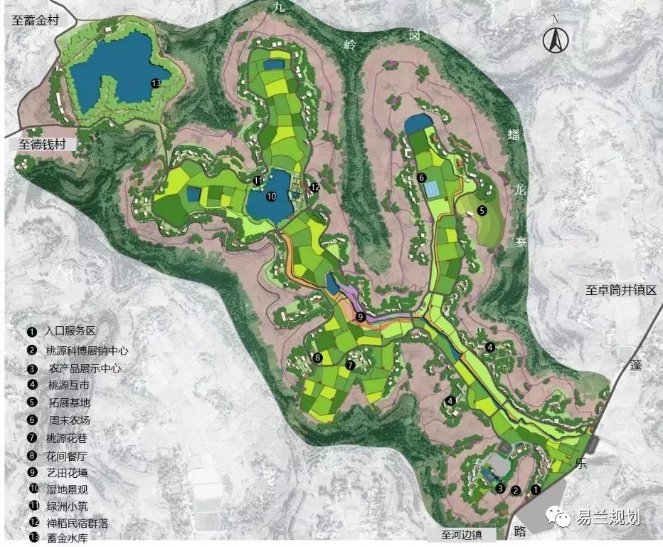 四川大英县卓筒井镇田园综合体 | 农旅融合，立体生态发展-0