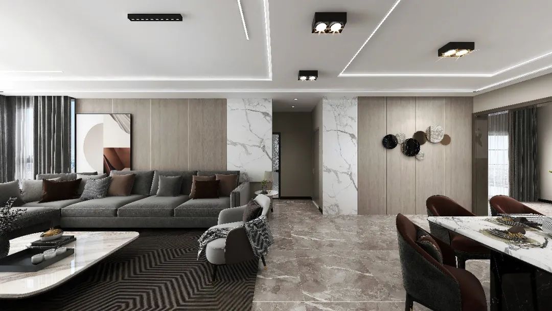 蟠龙小区新中式+现代极简设计丨中庭装饰集团-25