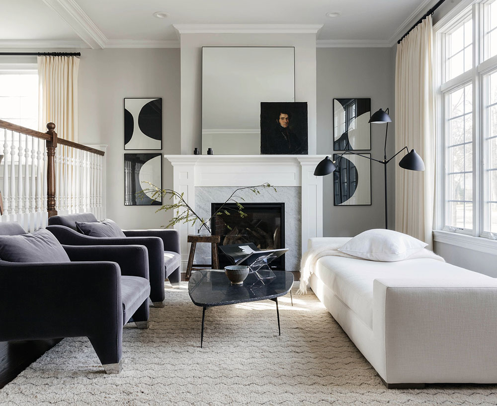 纽约设计师打造长岛黑白家居空间-3