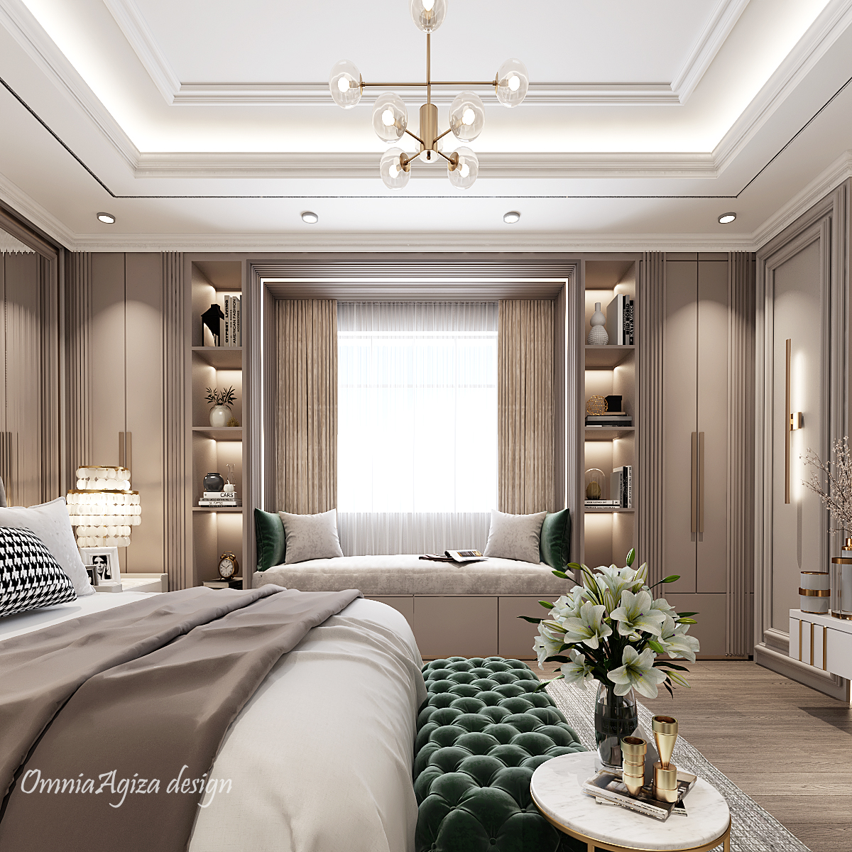 Bedroom with window seat-1