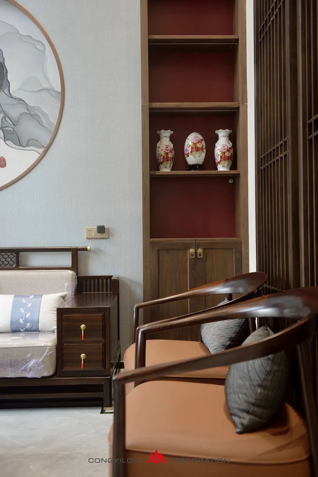 南昌绿地卢塞恩新中式别墅丨中国南昌丨丛一楼装饰-10