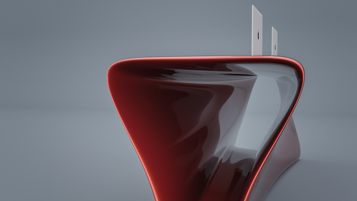 扭曲三角形的灵动接待台-8