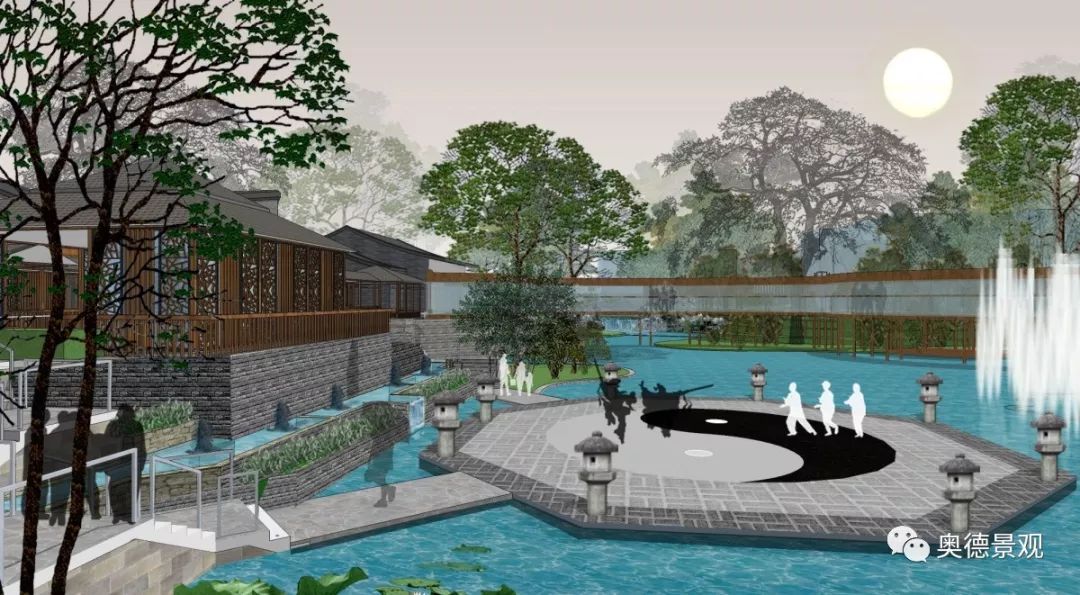 西安沣滨水镇 | 古韵新中式,生态康养的文旅小镇-52