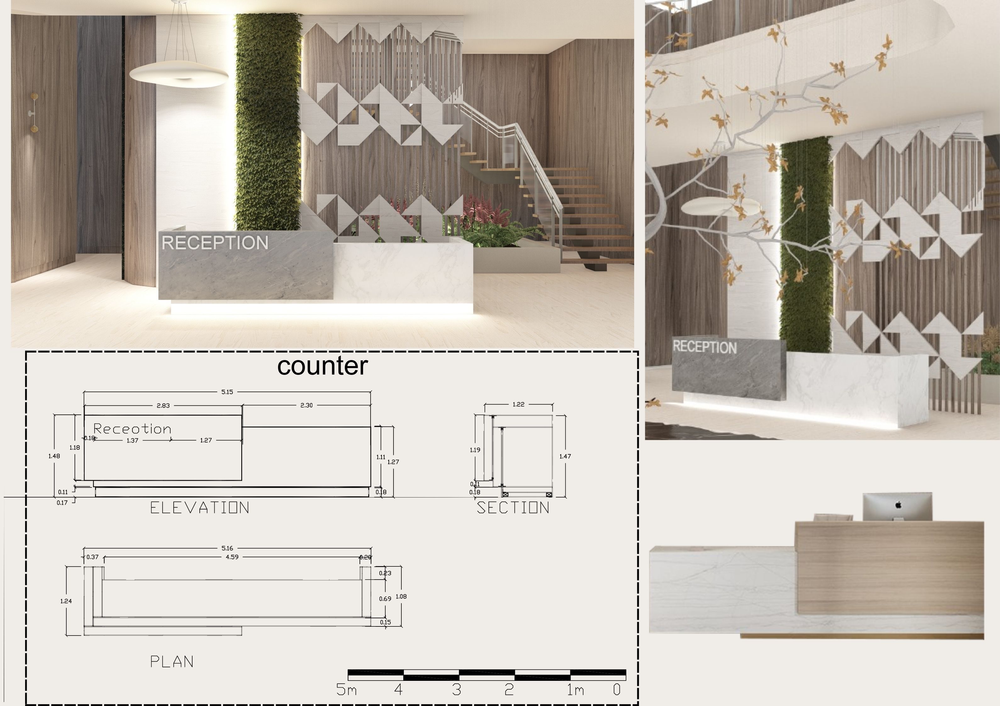 Reception & Library design - 3rd year working bonus-5