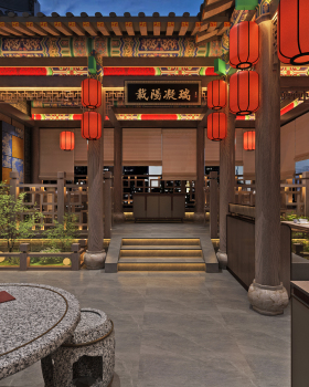 贾五熬鱼店铺室内设计