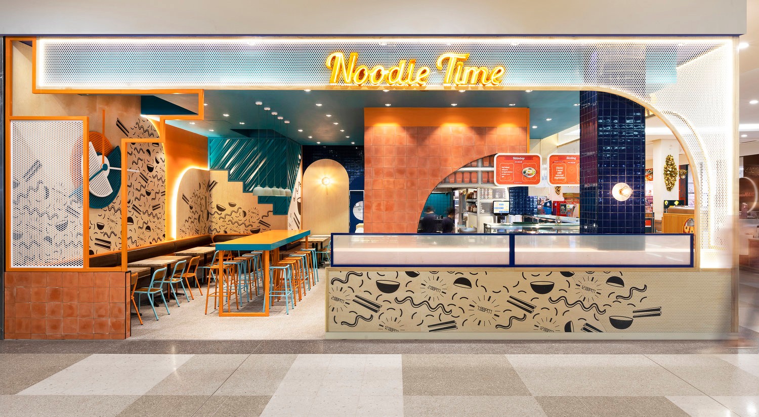 Span Design丨活力撞色系NoodleTime拉面店-1