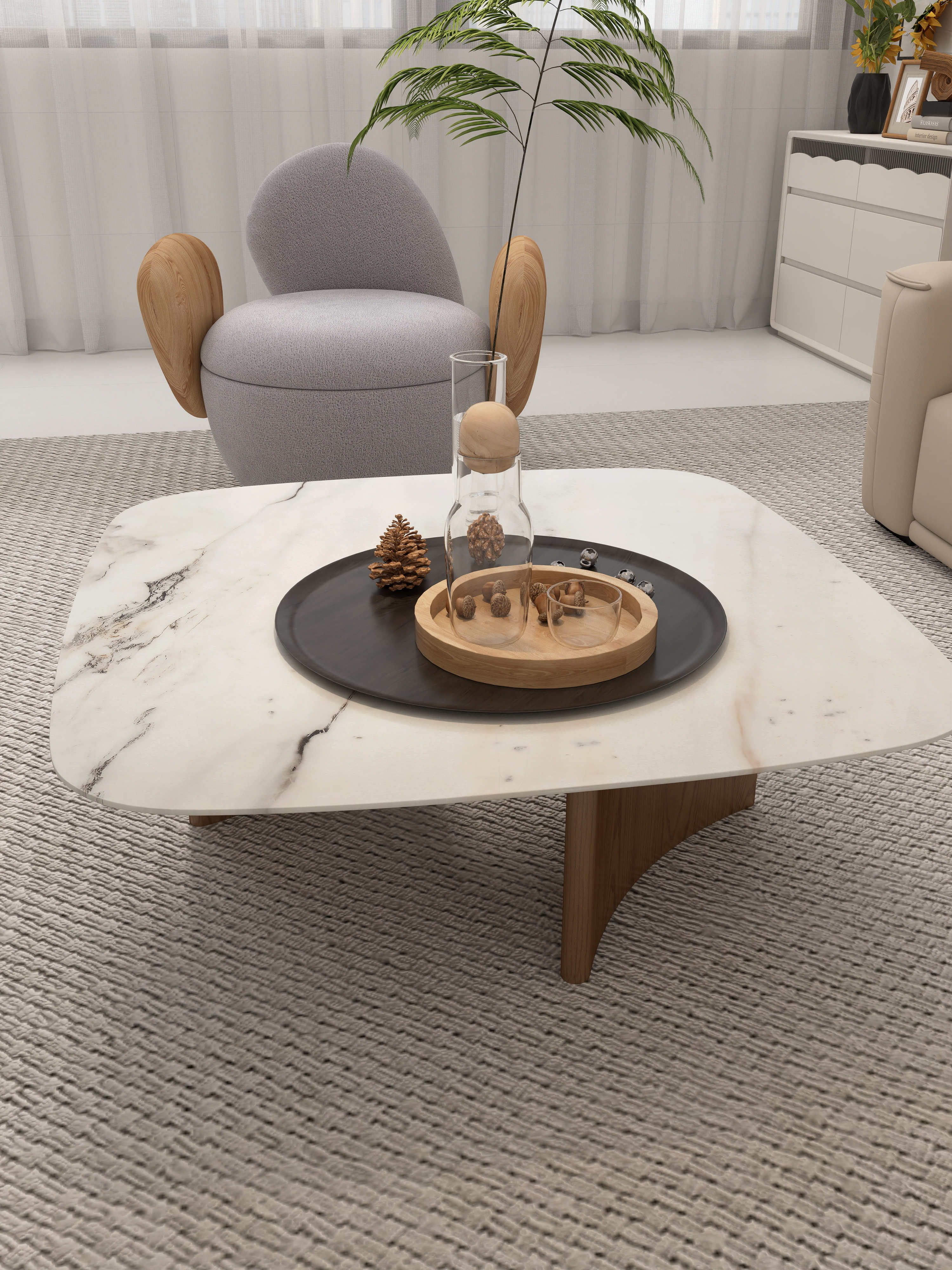 现代风格：温馨的家（木色+象牙白）-8