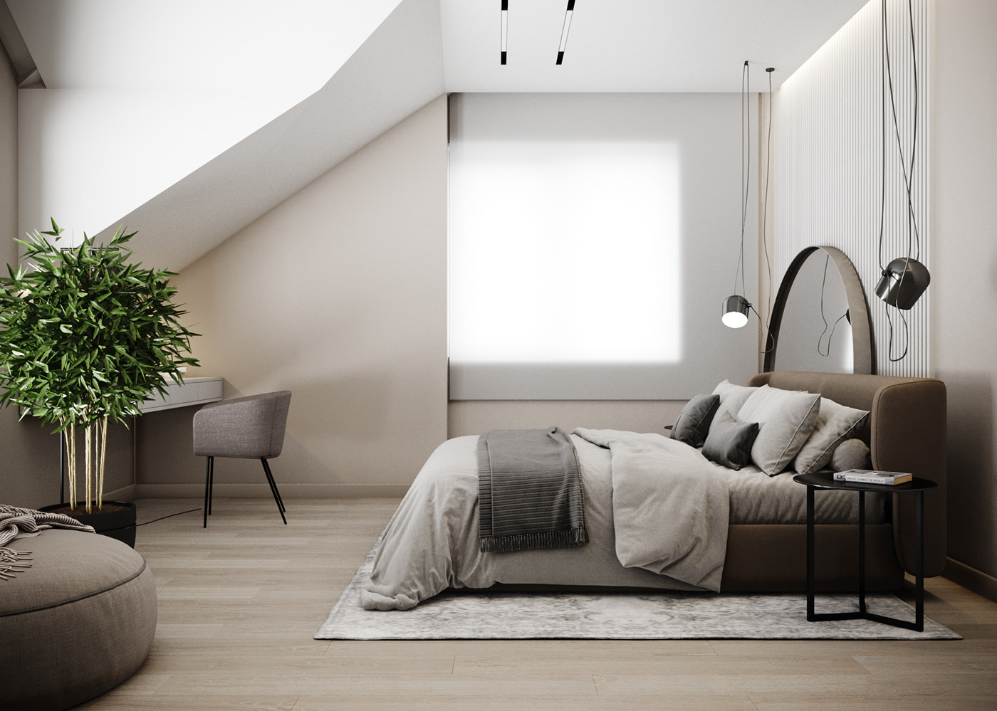 158㎡绿色+暖色系公寓 既清新又温暖-15