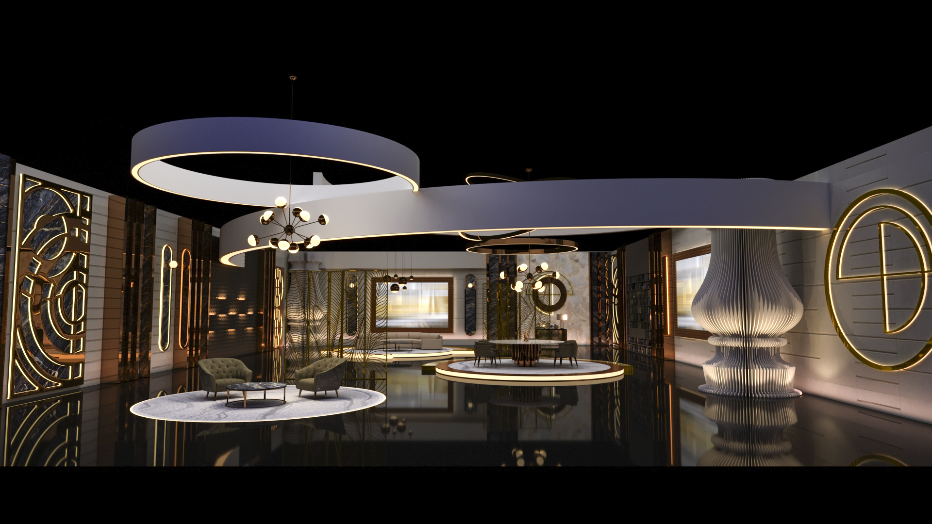 Late Talk TV Show Set Design-0