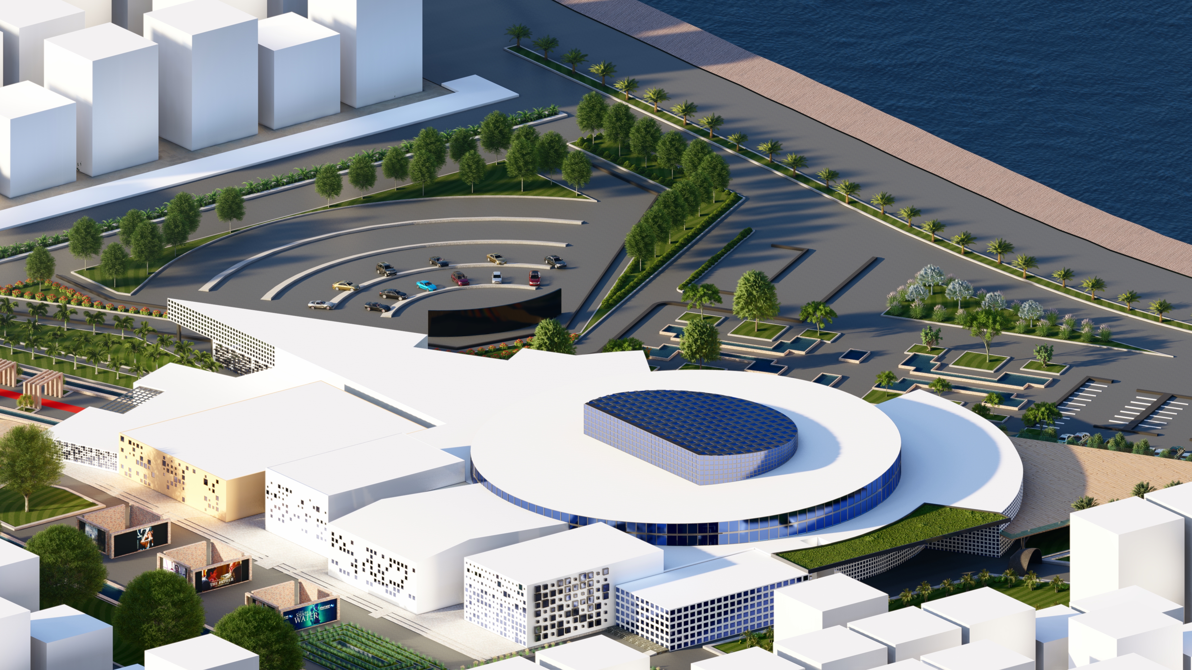 Cinema complex hub (modeling,rendering,animation)-4