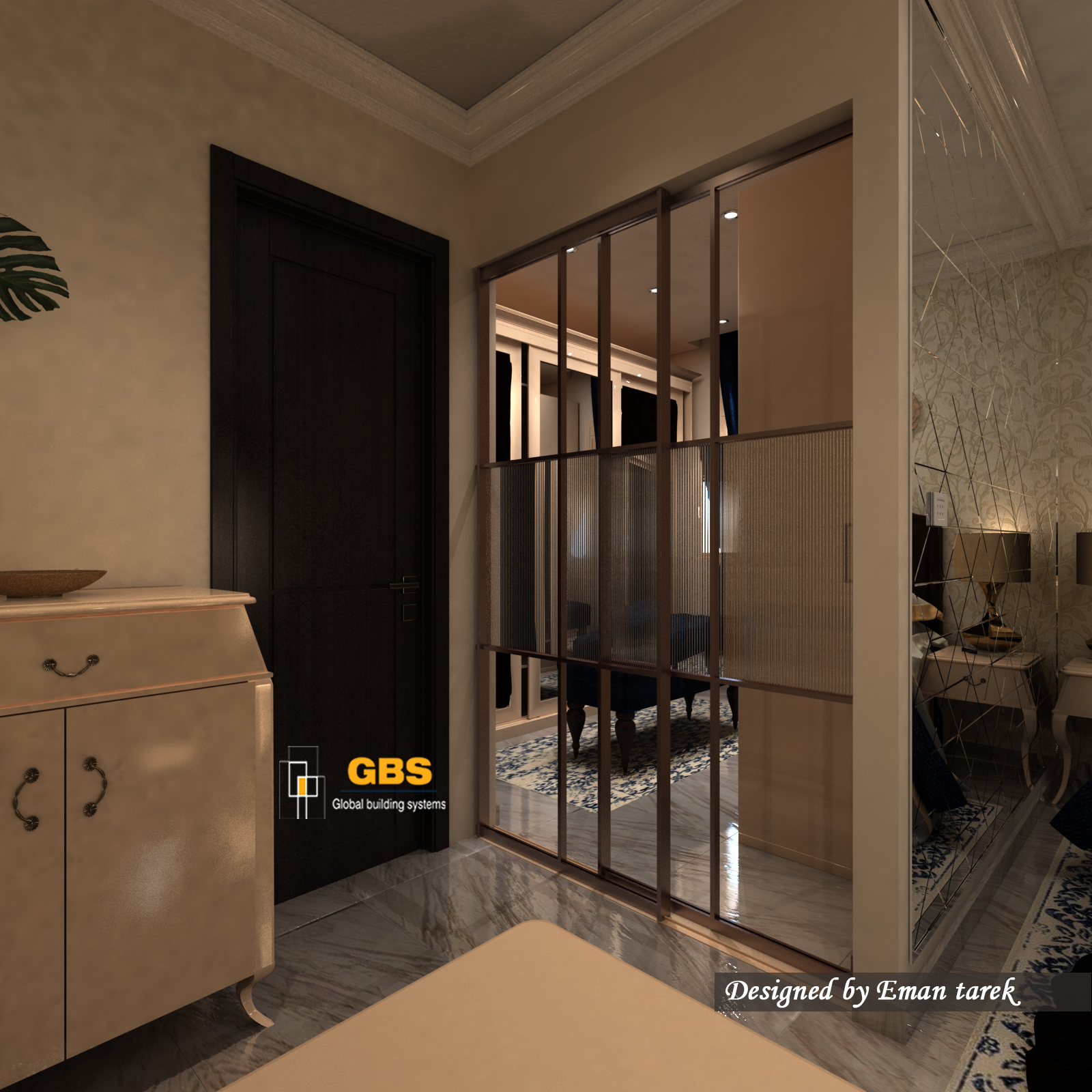 Classic bed room with dressing room-1