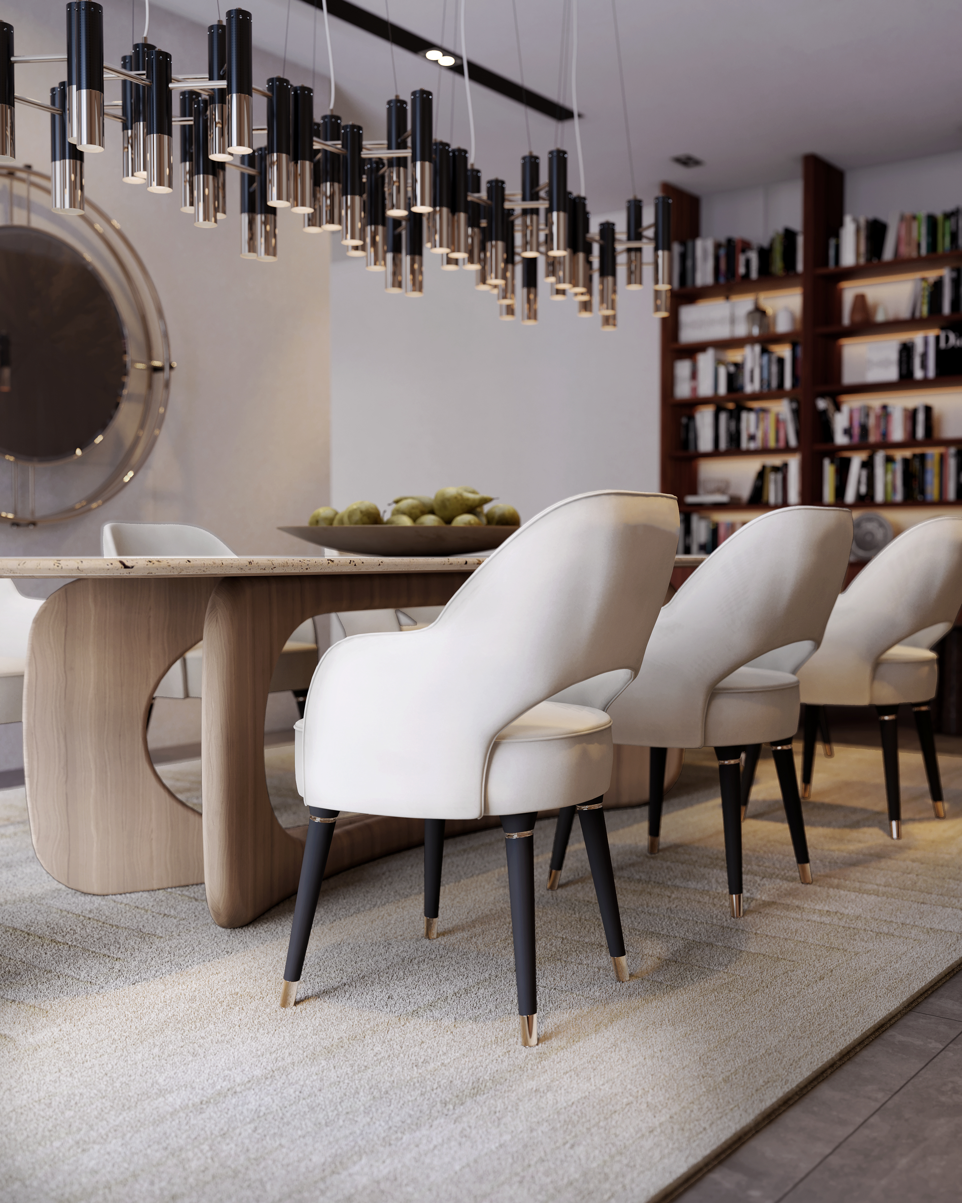 Mid century modern dining room.-6