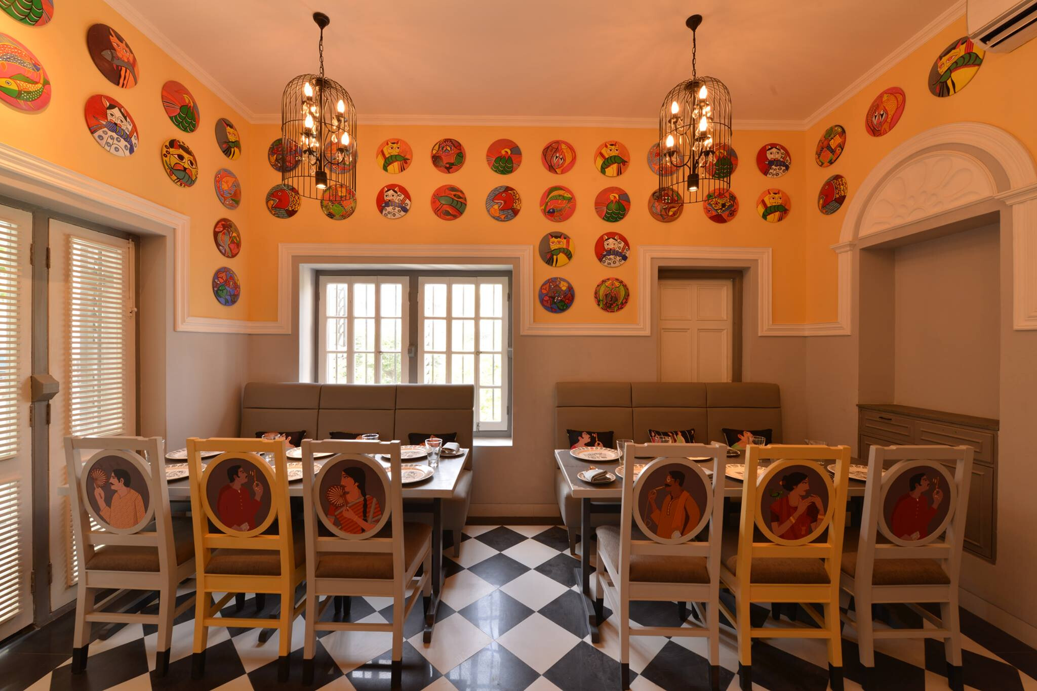 色彩碰撞的印度传统艺术酒店设计-21