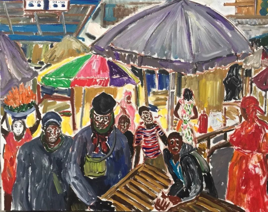 黄建兵非洲油画作品赏析 | 原始与现代的碰撞-44