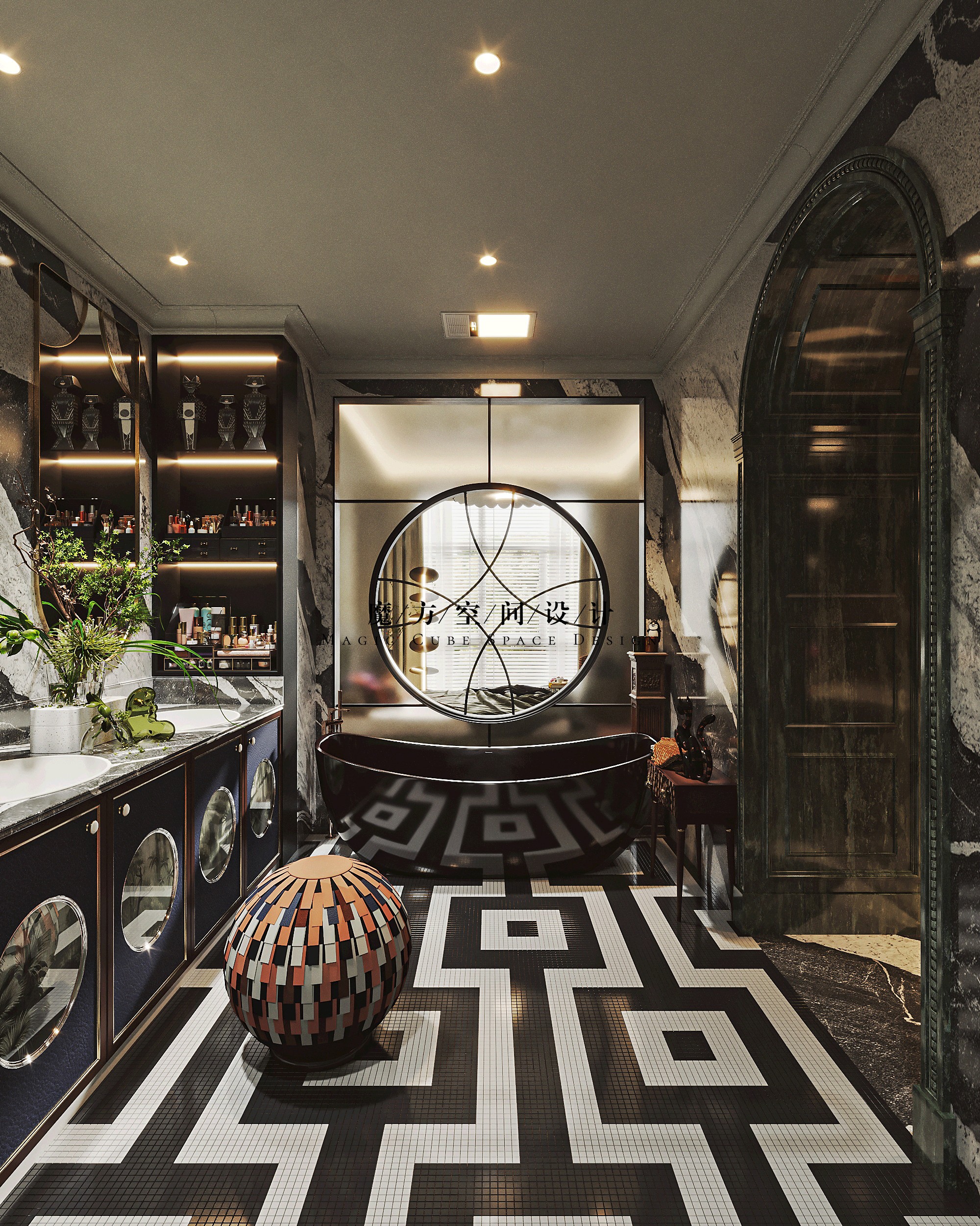 天津•法式复古住宅设计项目丨中国天津丨魔方空间设计-35