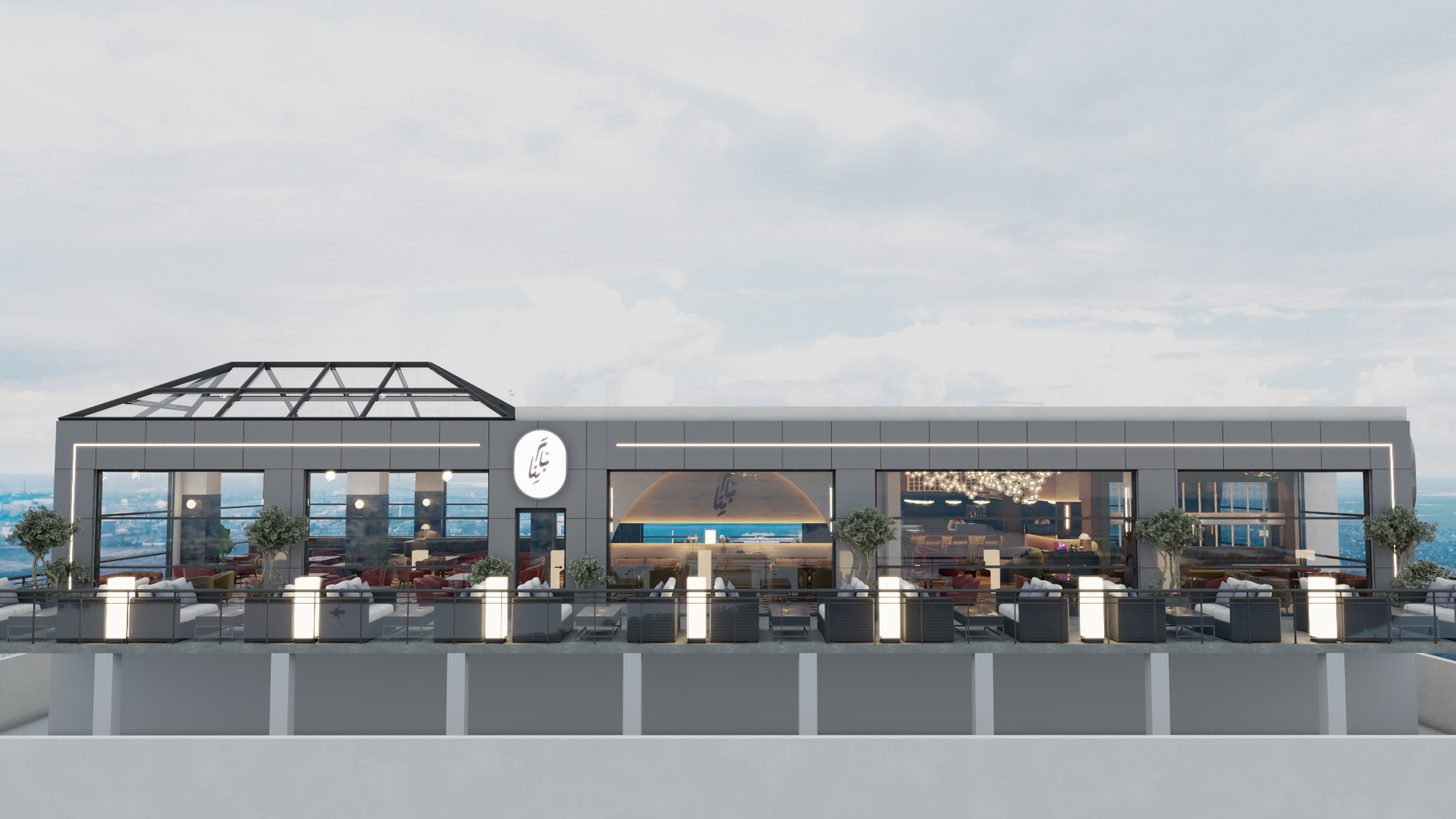 餐厅和水烟休闲室室内设计丨沙特阿拉伯-3