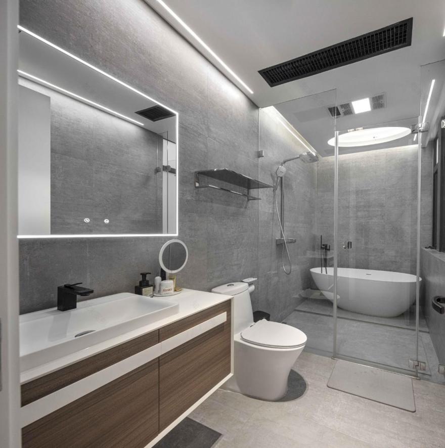 绿意葱郁中的现代极简别墅设计-39