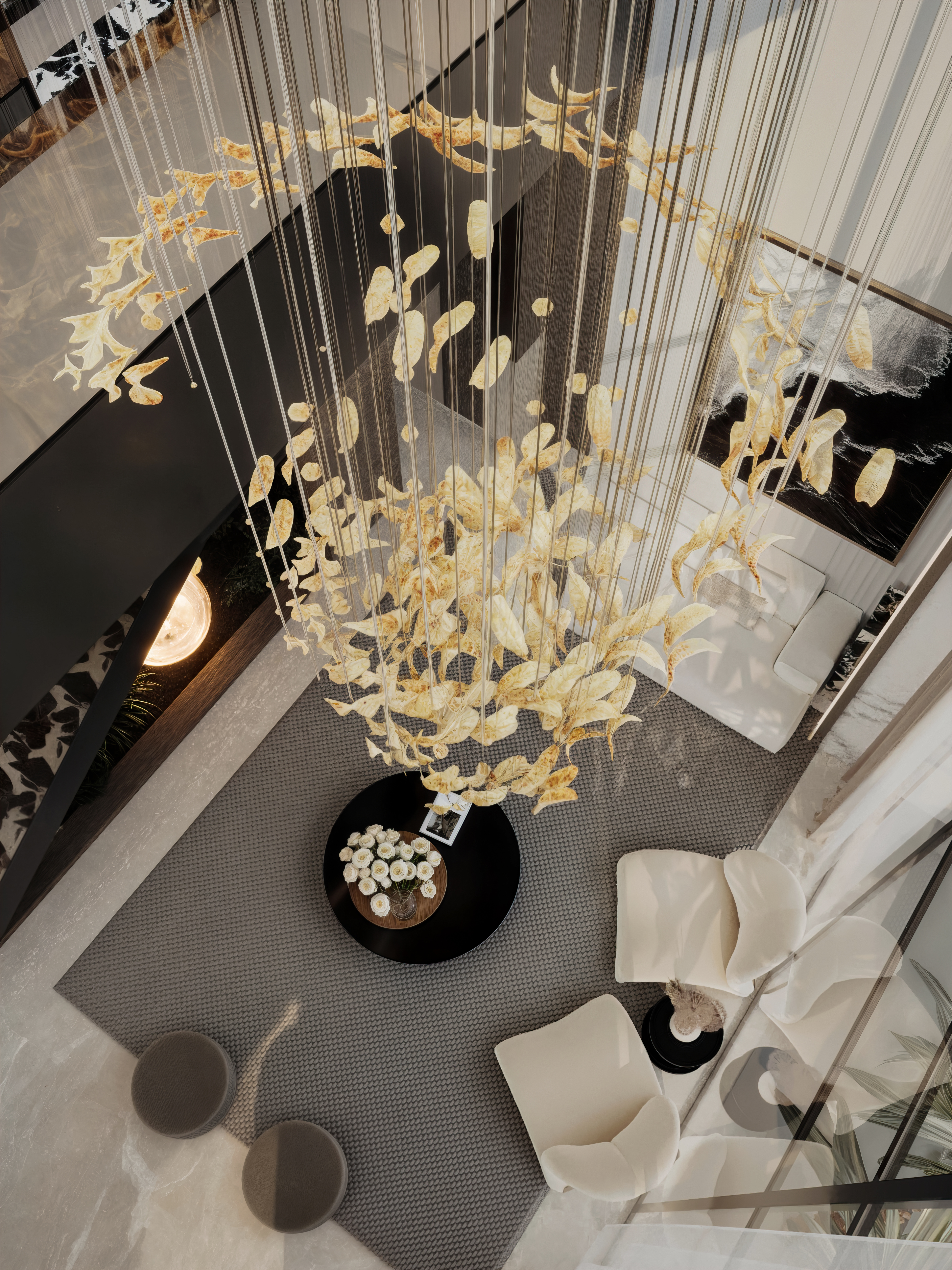 Interior design of a villa reception-12